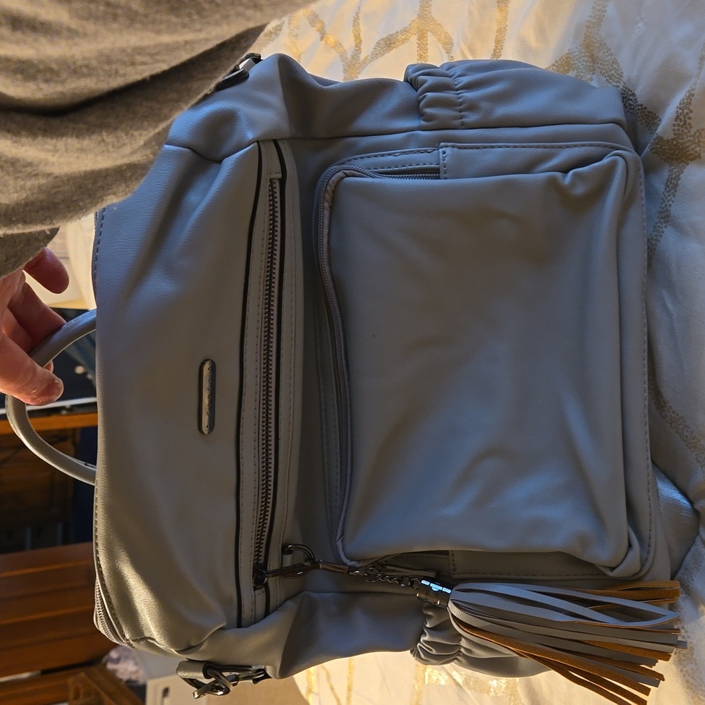 Grey backpack